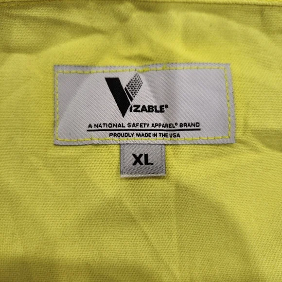 National Safety Apparel X-Large Hi-Vis Yellow And Black VIZABLE® FR Cotton/Nylon - Picture 8 of 16